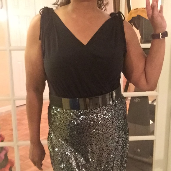 Lane Bryant Dress with Sequin Skirt Sz 16 - Picture 6 of 16